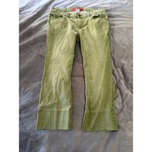Mossimo Mossissue Green Corduroy Textured Wide Leg Pants Size 11